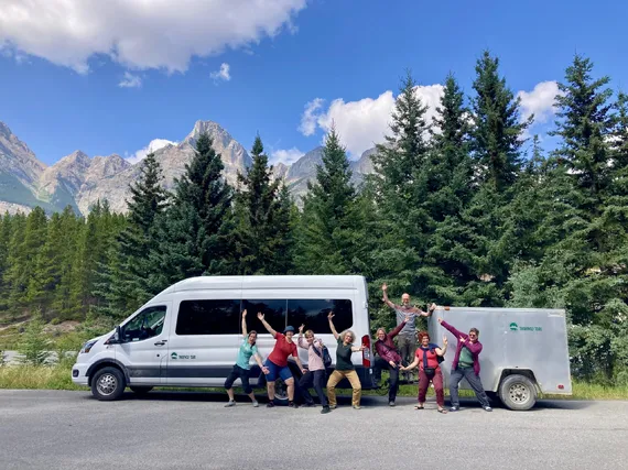 Small group in the Rockies group tours in western Canada